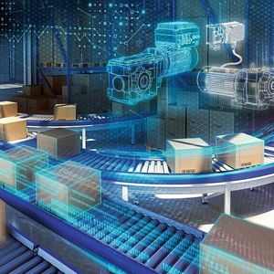 Motor, Frequenzumrichter und Getriebe: Das dezentrale Antriebssystem Sinamics G115D ist speziell für horizontale Fördertechnik konzipiert.(Bild:  Maxiphoto/Siemens)