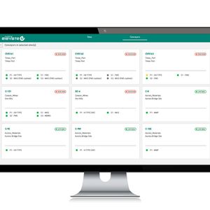 Blick auf die Anzeige des Dashboards, wo die aktuellen Zustände von Förderbandanlagen zu beobachten sind. Hat man diesen Überblick, kann man Ressourcen viel zielorientierter einplanen, sagt Flexco Europe.(Bild:  Flexco  Europe)