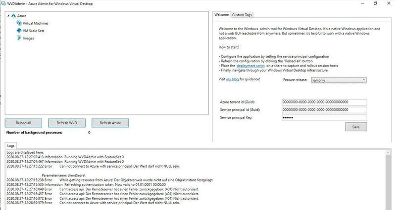 Windows Virtual Desktop mit dem kostenlosen Tool WVDAdmin einrichten. (Microsoft / Joos)