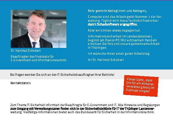 Tischaufsteller (Bild: © Freistaat Thüringen)