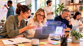 Mit Vibe Coding können Mitarbeitende einfach Unternehmens-Apps erstellen. Wichtig ist es, darüber die Kontrolle zu behalten. Island will hier mit Enterprise Vibe Publishing unterstützen. (Bild: Dall-E / KI-generiert)