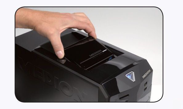 Der Medion-Datanhafen ist in dem PC integriert. (Bild: Aldi)