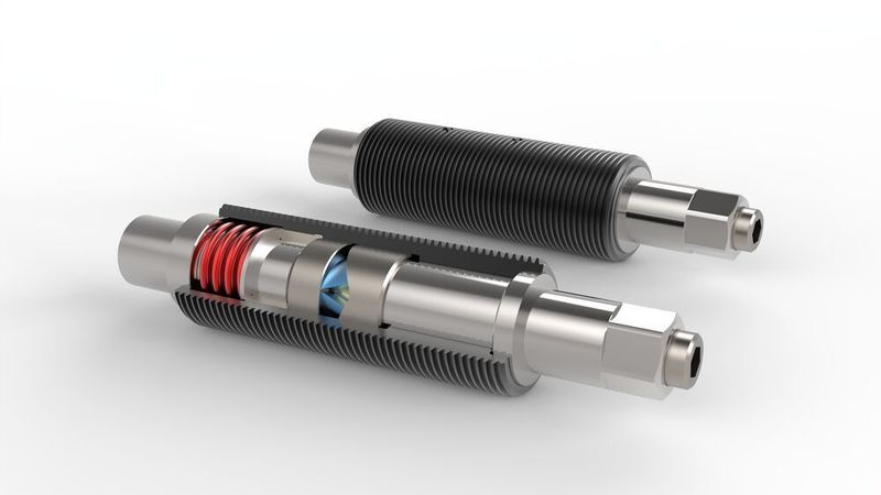 Blick auf und in die Kraftstpannspindel MSPD von Jakob Antriebstechnik. Sie wird als selbsthemmendes System beschrieben, mit dem man auch automatisch von der Außen- auf die Innenspannung wechseln kann. (Bild: Jakob)