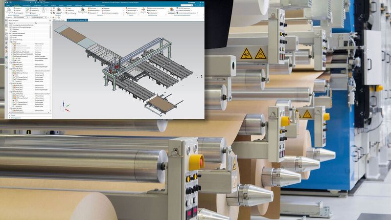 Mit dem Mechatronics Concept Designer lassen sich die komplexen Druck- und Pressenanlagen der Hymmen GmbH inklusive Automatisierungstechnik simulieren. Mit dem Mechatronics Concept Designer lassen sich die komplexen Druck- und Pressenanlagen der Hymmen GmbH inklusive Automatisierungstechnik simulieren.