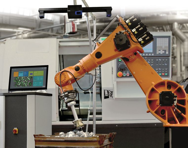 In wenigen Stunden betriebsbereit: Der automatisierte „Griff in die Kiste“ mit Shapescan-3D aus dem Plug & Automate-Portfolio. (© Dmitry Vereshchagin - Fotolia)