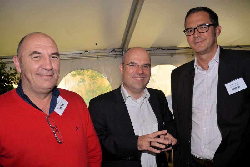 Christian Blank (SayTec), Thomas Uhl (Deutsche Wolke) und Stefan Kramper (Molden Media) fachsimpelten über Bitcoins. (Bild: IT-BUSINESS)