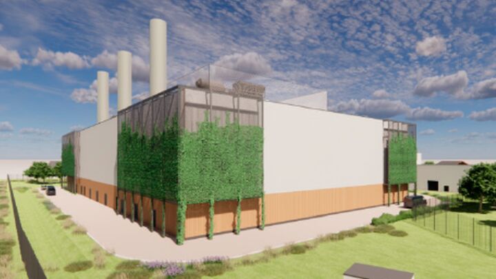 Das ist die Visualisierung des dreistöckigen Datacenter. Der Antragssteller ist noch unbekannt.(Bild:  Landeshauptstadt Düsseldorf)