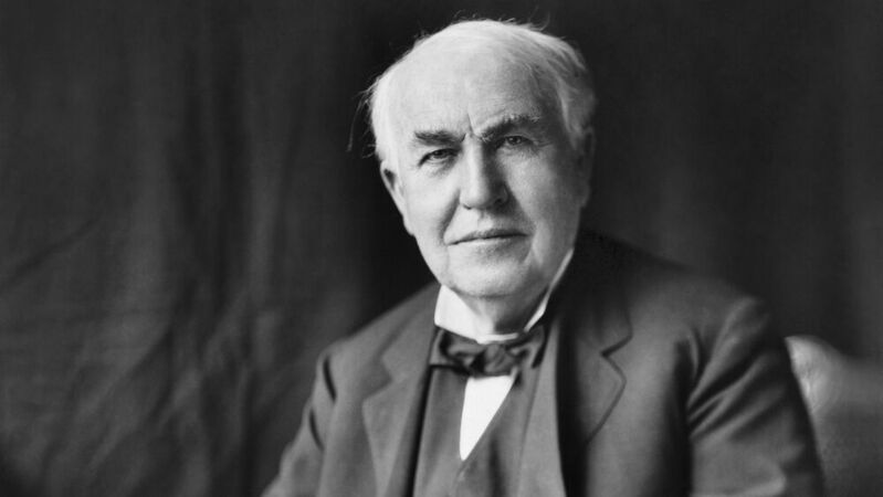 Thomas Edison in seinem Lebensabend.