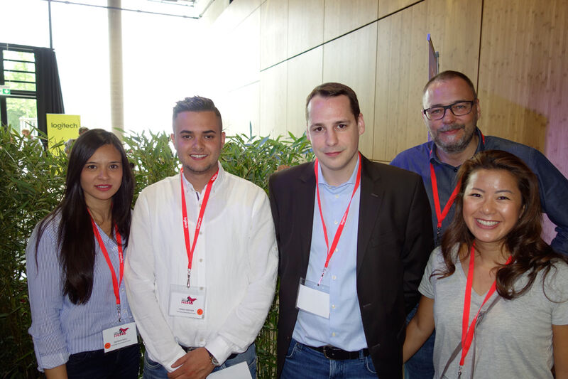 Das Tech Data Team (v. l.) Kathrin Festl, Tobias Riederer, Sebastian Heimerl, Christian Weber und Thuy Kroner. (Bild: IT-BUSINESS)