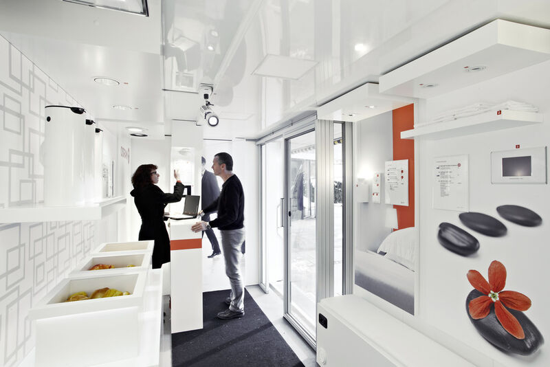 11 m² Innenraum für ein ansprechende Produktpräsentation sind im Showtruck verfügbar. (Bild: Olaf Becker)