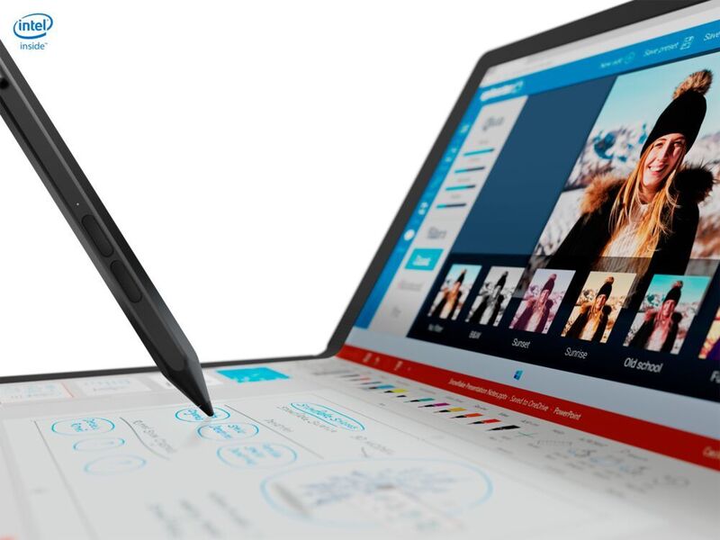 Das ThinkPad X1 Fold kann auch als Dual-Screen-Gerät mit zwei 9,6 Zoll großen Bildschirmen betrieben werden. (Lenovo)