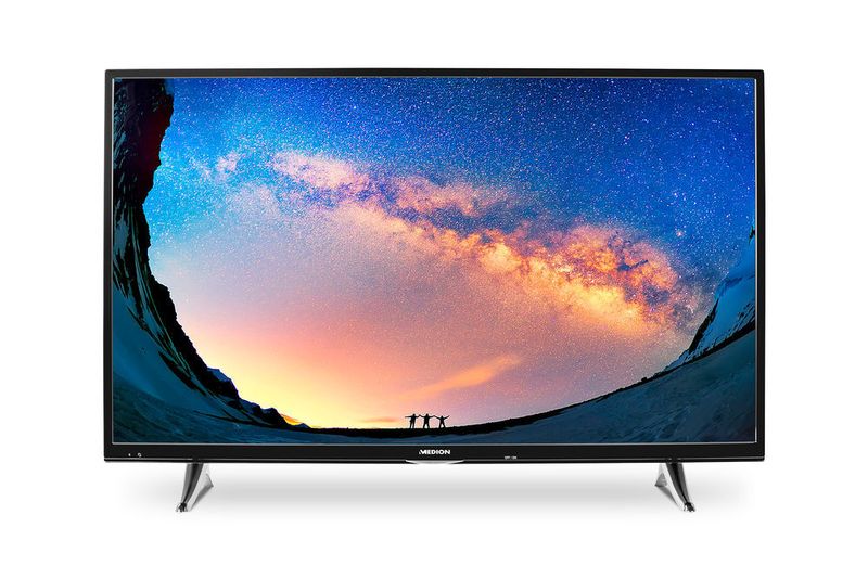 Über den LAN-Anschluss oder das integrierte WLAN wird der UHD-TV zum internetfähigen Smart TV. (Medion)