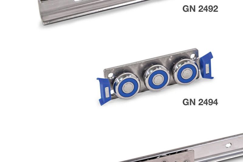 Ganter bietet Laufrollenführung nun auch als Edelstahlausführung in den beiden wichtigsten Laufschienenhöhen 30 und 45 Millimeter an. (Bild: Otto Ganter GmbH & Co. KG  )