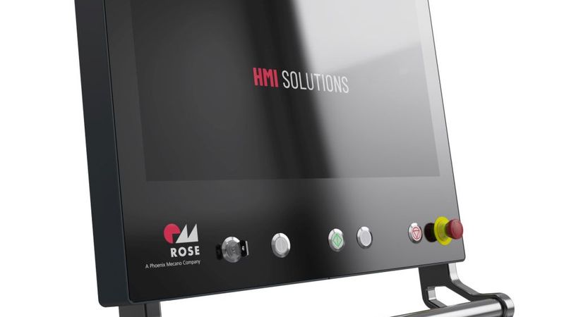 Dieses HMI-Komplettsystem kommt in der Fertigung eines Herstellers von Verpackungen für Lebensmittel zum Einsatz.(Bild:  Rose Systemtechnik)