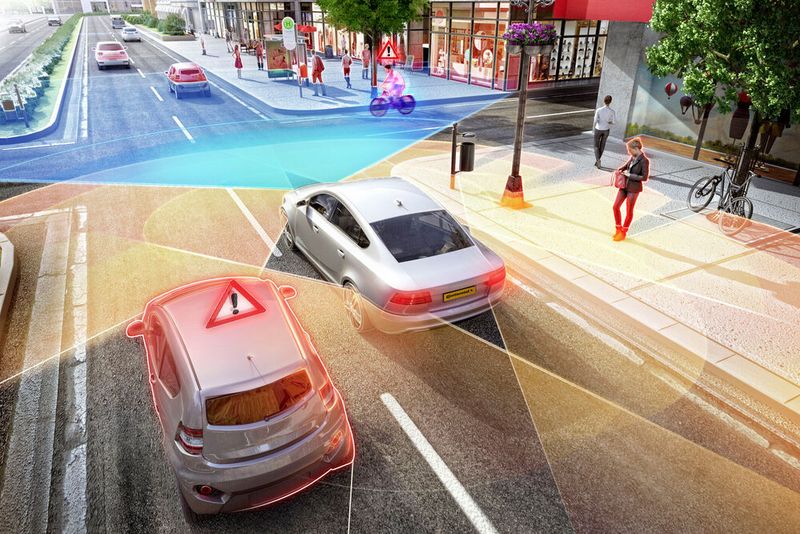 Continental stellt auf der Auto Shanghai die sechste Generation seiner Radarsensoren vor. Darunter ein Fernbereichs- und ein Umfeld-Radar. (Continental)