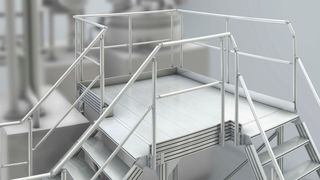 Modular constructions enable flexible modification. That applies to larger structures such as stairways and platforms, too. And that means aerospace and defence companies can reconfigure their maintenance platforms fast  (itemitem)