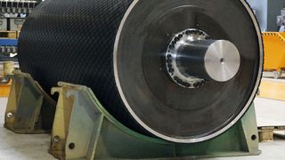 Gurttrommel nach Beschichtung in der Endmontage  (Bild: Doppstadt)