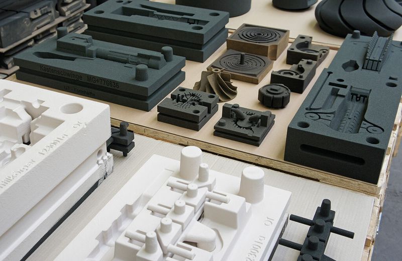 Komplexe Geometrien: mittels additiver Fertigung gedruckte Gussformen. (Bild: L. Meister)
