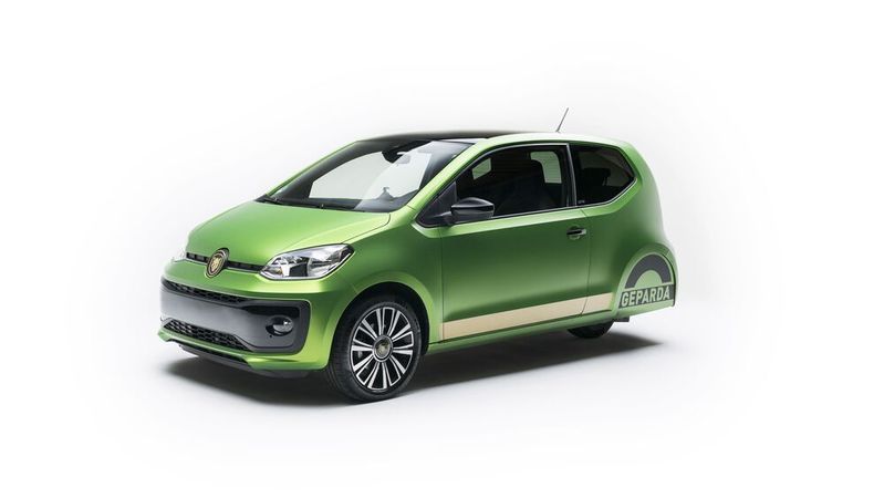 Geparda baut den VW Up zum Dreirad um und senkt seine Leistung auf 15 kW/20 PS. Damit dürfen auch 16-Jährige ans Lenkrad des Dreirads.(Bild:  Geparda)