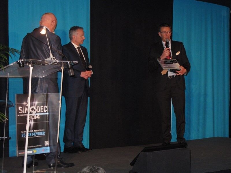 La cérémonie de remise des prix des Trophées de l'innovation lors du salon Simodec 2014 à la Roche-sur-Foron. (Image: MSM)