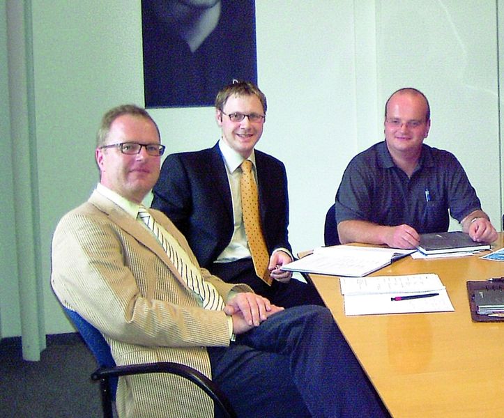 Das Projekt-Team bei Rodenstock (v.l.): Hubertus Schilling (Rodenstock), Markus Nefzger (Controlware), Kurt Holfelder (Rodenstock). (Archiv: Vogel Business Media)