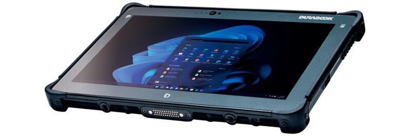 Das fully-rugged 11,6-Zoll-Windows-Tablet Durabook R11 ist in der neuen Generation mit Alder-Lake-U-Prozessoren bestückt. Trotz der massiven Bauweise wiegt es nur 1,2 kg. 