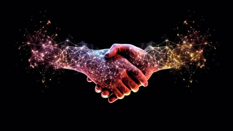 Eine erfolgreiche Partnerschaft zwischen Mensch und Maschine kann mithilfe künstlicher Intelligenz entstehen.  (Bild:  © Anna – stock.adobe.com / KI-generiert)