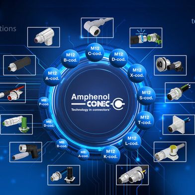 Connettore vero: Rundsteckverbinder der Formate M8 und M12. (Bild: Conec / Amphenol)