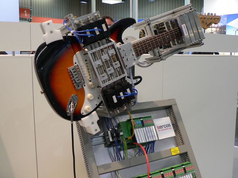 Für alle unmusikalischen - automatisiert E-Gitarre spielen. (Archiv: Vogel Business Media)
