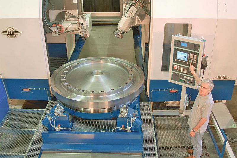 Bild 4: Schleifbereich der Kombinationsmaschine Gantryline RT. (Bild: Elb-Schliff)