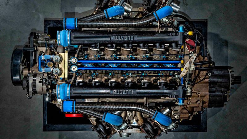 Bis zu 600 PS konnte der 3,5-Liter-V12-Motor des EB 110 mobilisieren. (Bild: Bugatti)