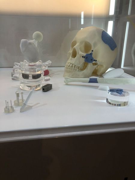 Das blaue Hydroxylapatit ähnelt der menschlichen Knochenstruktur und löst sich nach einer Zeit auf. (Bild: VCG/Juliana Pfeiffer)