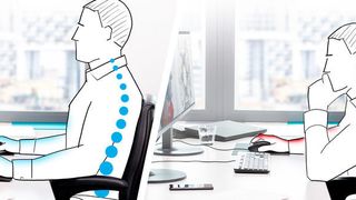 Die Nutzung einer 3D-Maus führt zu einer aufrechteren und damit gesünderen Sitzhaltung. (3D-Connexion)