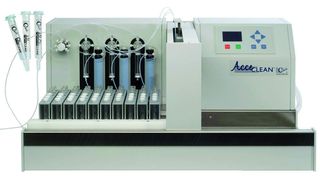 Das AcceClean von LCTech, zur schnellen und günstigen automatisierten Bearbeitung von Immunoaffinitäts-Säulen. (Archiv: Vogel Business Media)