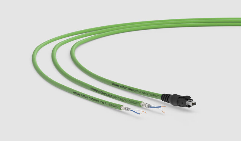 Bild 1: Mit der Produktfamilie Etherline T1 von Lapp sind SPE Leitungen für den Einsatz in Maschinen und Anlagen bereits verfügbar.