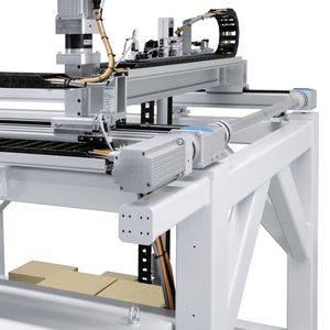 Lösungen fürs Palettieren: Ein Handhabungssystem fürs Palettieren umfasst die untereinander abgestimmten Handhabungsachsen mit Greifern und Schaltschrank sowie Programmierung.