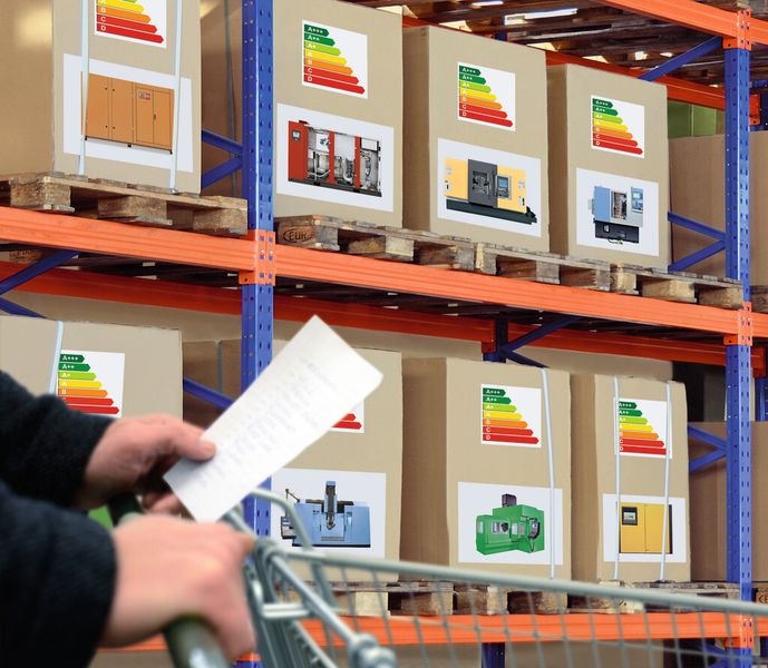 Der Einkauf von Maschinen allein nach der Effizienzklasse wird wohl immer Fiktion bleiben. (Bild-Collage: corepics / Jürgen Effner / Light Impression - Fotolia.com)