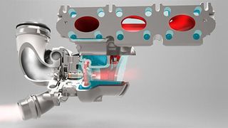 Der Continental Turbolader mit wassergekühltem Aluminium -Turbinengehäuse ist im Dreizylinder-Ottomotor des Mini bereits in Serie. (Bild: Continental)