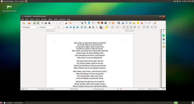 Die Raspberry Pi 2- und 3-Modelle sind stark genug, auch die aktuellen Distributionen von Ubuntu als Betriebssystem zu verwenden. Eine Anwendung wie LibreOffice läuft bereits mit Ubuntu Mate 15.10 auf dem Raspberry Pi 2 relativ flüssig. In neueren Betriebssystemversionen wurde die Performance weiter verbessert. (Robert di Marcoberardino/Screenshot)