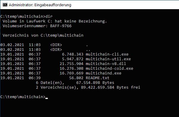 MultiChain kann in Windows und Linux in wenigen Minuten eingerichtet werden. (Bild: Joos)