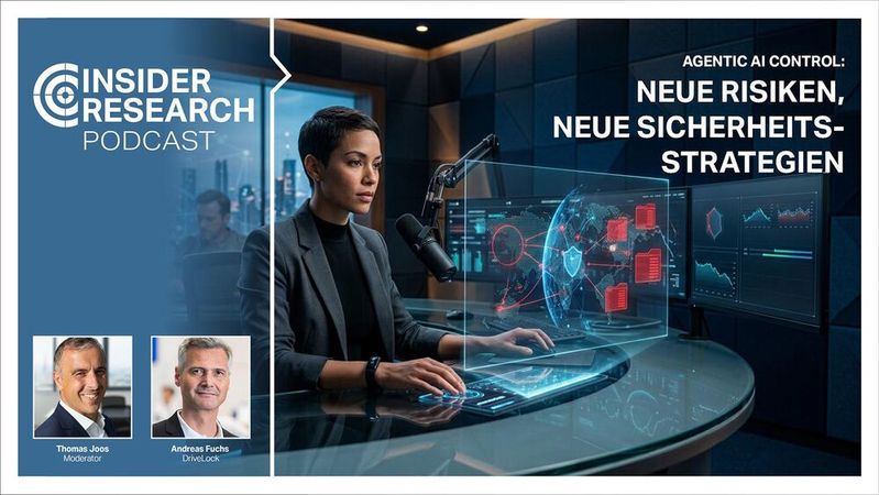 Agentic AI Control: Neue Risiken, Neue Sicherheits-Strategien, ein Interview von Thomas Joos, Insider Research, mit Andreas Fuchs von DriveLock.(Bild:  Vogel IT-Medien / DriveLock / Joos)