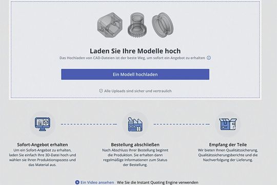 Dank der intuitiv nutzbaren Onlineplattform können sich auch neue Kunden schnell Sofortangebote einholen und bestellen.(Bild:  Xometry)