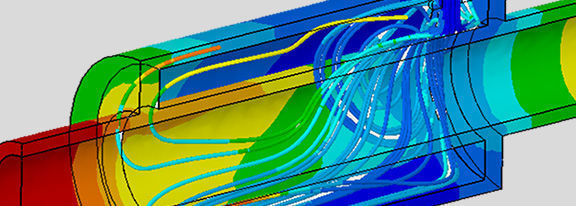 Der Wärmeübergang und die Ermüdung in einem Wärmetauscher sind Thema des Anwendungsbeispiels 9 - Kopplung von Strömung, Temperatur und Spannung. (Bild: Cadfem)