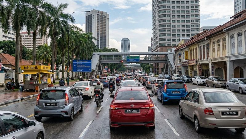 Da sich in südostasien Assistenzsysteme zunehmend verbreiten, möchte ASEAN NCAP nun ein dazu passendes ADAS-Testprogramm entwickeln.(Bild:  KI-generiert)