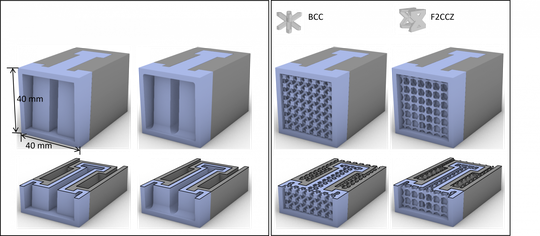 Bild 4: Weiterentwicklung und Optimierung von Steckverbindungen: Varianten des Sigma-Knotens mit Gesamtansicht oben und zugehöriger Schnittdarstellung unten.(Bild:  © RWTH DAP)