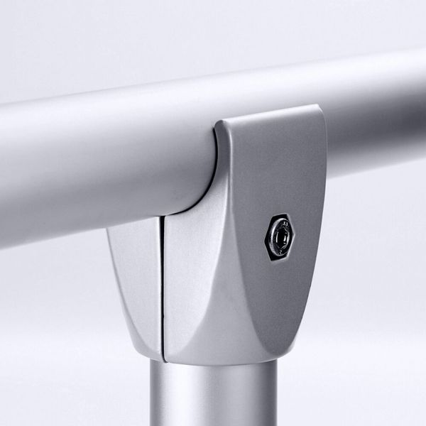 A custom-made aluminium tubular connector with an open top side. (Brink)