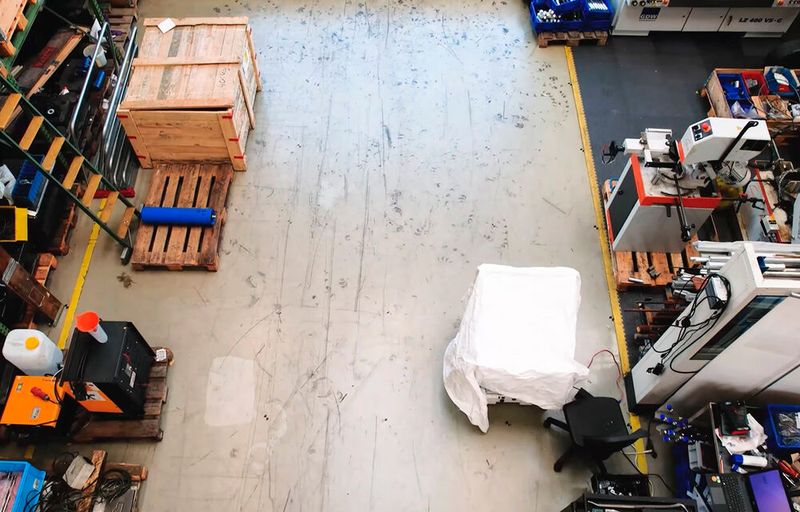 Indoor-Navigation: Die Drohne findet sich in geschlossenen Räumen zurecht – wie hier beim Testflug in der Versuchshalle des IPH.  (Bild: Charlene Engelhardt, IPH)