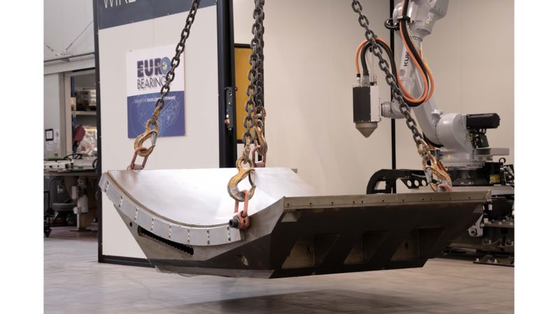 Metall 3D-Druck von Meltio revolutioniert die Fertigung großer Industriekomponenten von Eurobearings.(Bild:  Meltio)