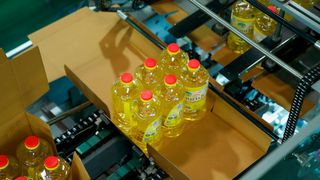 Bei der Anschaffung einer Anlage zur Verpackung von Speiseöl in PET-Flaschen sollte zwischen den Investitions- und den späteren Betriebskosten abgewogen werden. (Sidel)