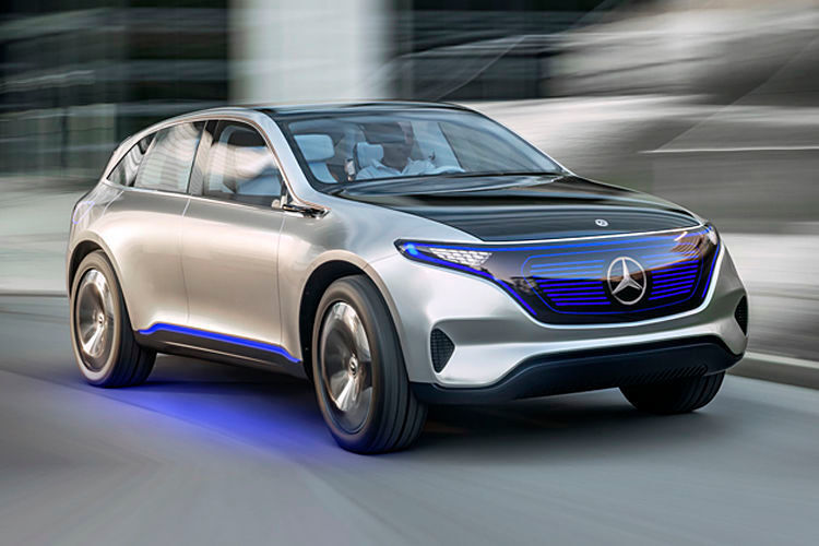 Mit bis zu 500 Kilometern elektrischer Reichweite kommt 2019 der Mercedes EQC. (Daimler)